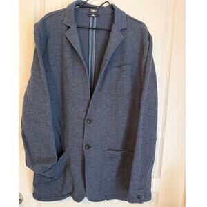 Faherty Inlet Knit Blazer Men's XXL Deep Navy Melange Sport Coat Organic Cotton